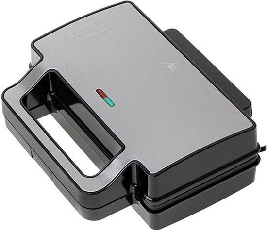 Adler AD 3073 sandwich maker 1400 W Zwart, Zilver