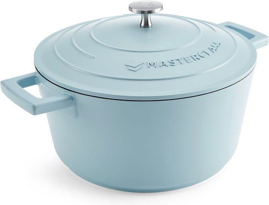 MasterClass Braadpan - 24cm - 4L - Lichtblauw - Inductie - 5 Jaar Garantie