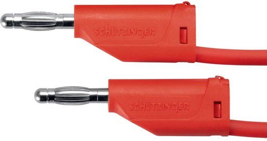 Schützinger MFK 15 / 1 / 100 / RT Meetsnoer Stekker 4 mm Stekker 4 mm Rood 1 stuk(s)