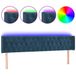 VidaXL Hoofdbord & Voeteneind Donkerblauw Polyester/Hout 1830x160x780-880 mm