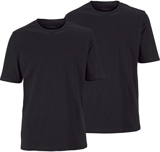 Babista heren T-shirts, Set Van 2 - 56/58 - Zwart - Plus Size