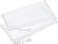 Merkloos Allecto plus - Set van 6 mesh zakken met ritssluiting en opbergvakken voor reisbureauaccessoires in wit nylon B6-formaat