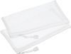 Merkloos Allecto plus - Set van 6 mesh zakken met ritssluiting en opbergvakken voor reisbureauaccessoires in wit nylon B6-formaat