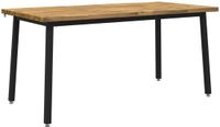 vidaXL Vierkante Eettafel 160 x 70 x 75 cm Massief Acaciahout Wit