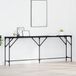 vidaXL Wandtafel Zwart Eiken 200 x 29 x 75 cm