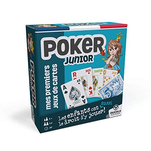 Grimaud Poker Junior kaartspel - blauw - 3114520080484