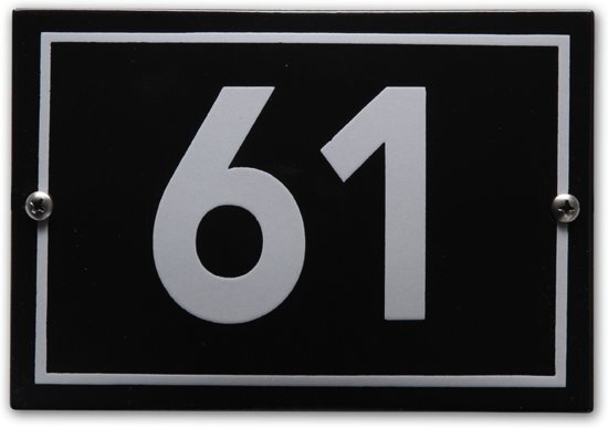 EmailleDesignÂ® Huisnummer model Phil nr. 61