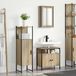 Maison Exclusive - Armoire de salle de bain avec étagères, 3 pièces, marron, bois composite