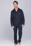Robson - Graphic - Pyjama - Katoen - Lange mouw - Blauw - Maat 52