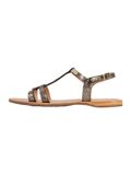 Les tropeziennes par M. Belarbi M.belarbi Hacklio Zwarte Leren Sandalen Dierenprint Vrouwen Maat 37