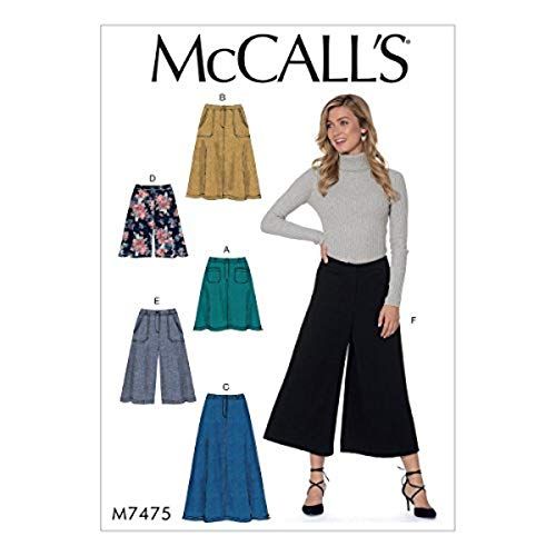 Mccall's Patterns 7475 E5 - Misses Rokken, Shorts & Culottes - Sizes 14-22