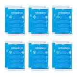 Relaxdays gel pack set van 12, warmte- en koudekompressen, 9 x 15 cm, hot cold packs, thuisapotheek, herbruikbaar, blauw