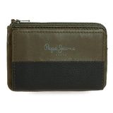 Pepe Jeans Dual portemonnee groen 11 x 7 x 1,5 cm leer