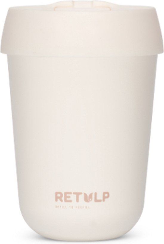 Retulp Travel Mug - 275 ml - Chalk White - Koffiebeker to go - Lekdicht