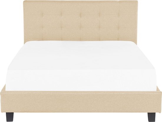 ROCHELLE - Tweepersoonsbed - Beige - 160 x 200 cm - Polyester