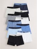 Next - Jongens - Set van 10 boxershorts met zachte tailleband - Blauw