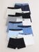Next - Jongens - Set van 10 boxershorts met zachte tailleband - Blauw