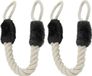 Merkloos Relaxdays deurstopper deurklink - 60 cm - touw - beige-zwart