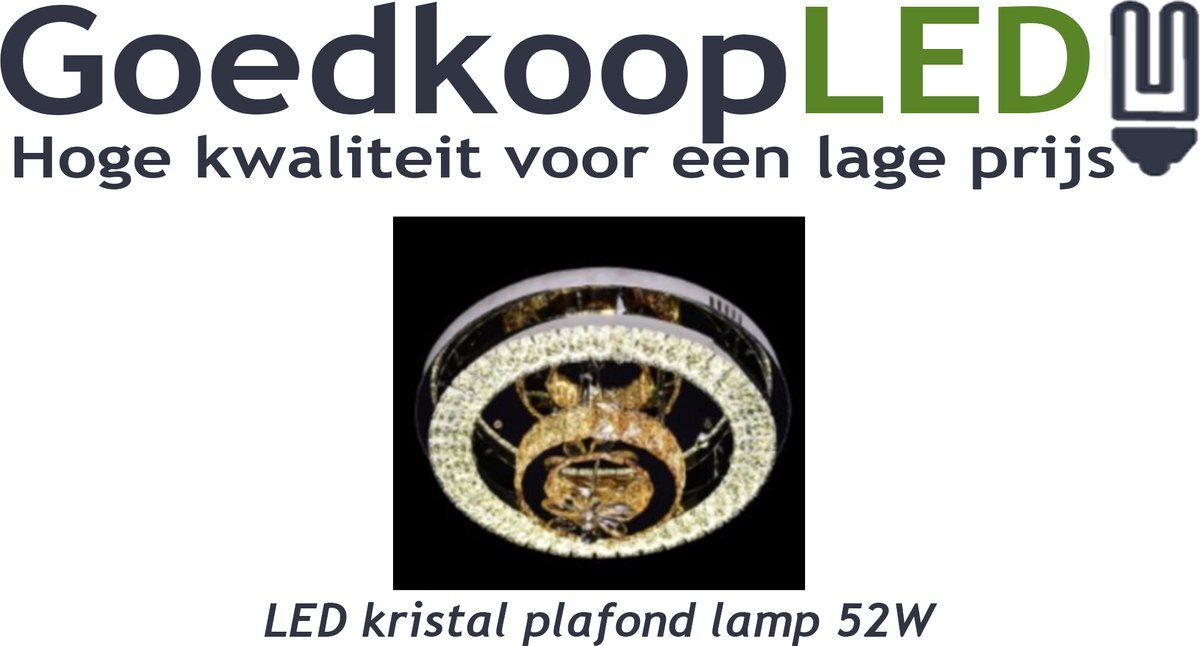 GoedkoopLED LED kristal plafond lamp 52W