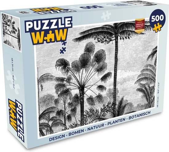 MuchoWow Puzzel Design - Bomen - Natuur - Planten - Botanisch - Legpuzzel - Puzzel 500 stukjes - Sinterklaas cadeautjes - Sinterklaas voor grote kinderen