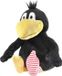 Heunec Pluche Knuffeldier Vogel Kleine Raaf/Kraai - Zwart - 25 cm