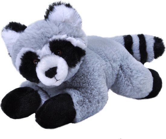 Eco-kins Wasbeer Knuffel - 24 cm - Wildlife Pluche Speelgoed - Cadeau voor Kinderen