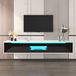 Meuble TV Gutent brillant avec éclairage LED changeant de couleur - noir - blanc
