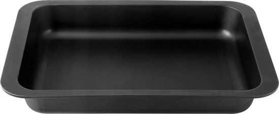 Zenker Lasagna Baking Pan - 32 x 24 x 6 cm - Black Metal Rectangular Oven Safe