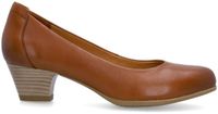 No Stress - Dames - Cognac leren pumps - Maat 37