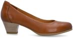 No Stress - Dames - Cognac leren pumps - Maat 37