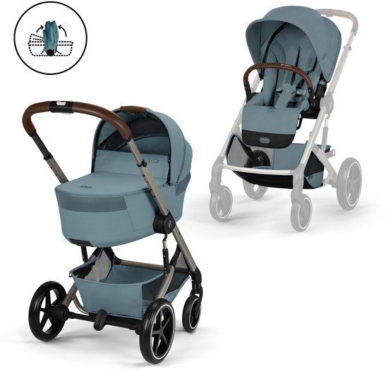 Cybex Balios S Lux Kinderwagen - 2-in-1 - Stormy Blue - Inclusief Opvouwbare Reiswieg