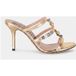 Moschino mules en cuir de chèvre doré