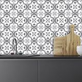 Ambiance Sticker Zelfklevende tegels, grijstint, cementtegels, 24 stuks, 20 x 20 cm