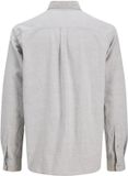 Jack & Jones Regular Fit Overhemd - Lichtgrijs Melange - Katoen - Maat L