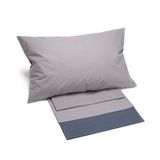 Caleffi 63529 katoenen Bikolor sprei voor tweepersoonsbed, grijs