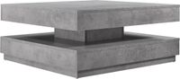 [en.casa] Salontafel Florenz met draaibaar blad betonkleurig 76x76x38 cm