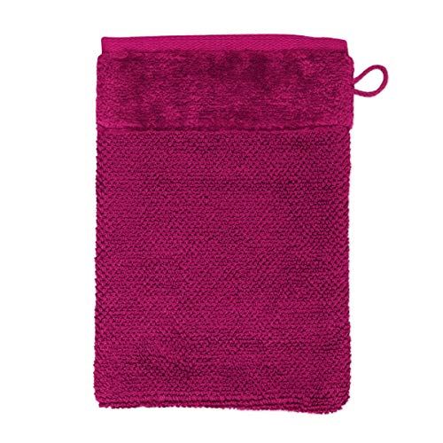 Möve Bamboo Luxe washandje 15 x 20 cm - berry
