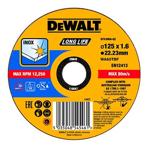 DeWalt DT43906-QZ Edelstahl trimschijf - 125mm - 5035048545461