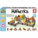 Educa Magnetics Parck Zoo Jeu de construction magnétique 3D avec 50 pièces pour enfants, contient 4 animaux et 8 cartes, construire des figures géométriques à partir de 3 ans (20270)