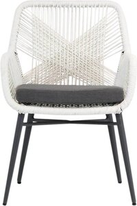 Lifestyle Garden Furniture Lifestyle Advance/Gianna 180 cm dining tuinset 5-delig - Wit - 4 zitplekken - Wicker