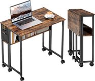 Merkloos HOMCOM Schrijftafel - MDF - 80x50x75cm - Rustiek Bruin