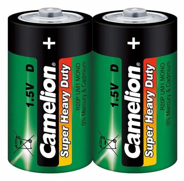 Camelion R20P-SP2G - Huishoudelijke batterijen - Zink-Carbon - 1,50 volt - 2 stuks