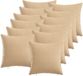 vidaXL - Kussensloop - 12 stuks - Crèmekleurig - 45 x 45 cm - Katoensatijn