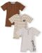 Minoti 3-pack jumpsuit meisjes 100% katoen giraffe - beige