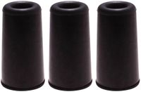 Merkloos Tampon de porte / butée de porte - 3x - noir - caoutchouc - 75 x 40 mm - butée de porte