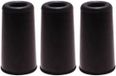 Merkloos Tampon de porte / butée de porte - 3x - noir - caoutchouc - 75 x 40 mm - butée de porte