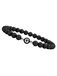 Good.Designs Armband met brief voor 2 I Kralen partnerarmband voor mannen en vrouwen I Onyx paar armbanden met gravure I Gepersonaliseerde kralen armband zwart (Buchstabe G)