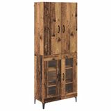 vidaXL Highboard Oud Hout 69,5 x 34 x 180 cm Bewerkt Hout