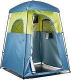 Vevor Douchetent met 1 Ruimte & Douchezak, Toilettent (1676x1676x2184 mm) Omkleedtent Incl. Haringen & Touwen & Draagtas & Steunpalen, Gemaakt van 150d Oxford-Stof Voor Kamperen, Strand, Vissen, Groen