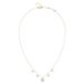 GUESS Secret Garden 16-18" Flower Charms Necklace Yellow Gold